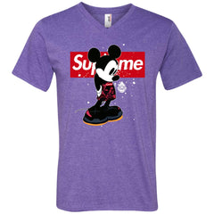 Supreme Mickey Babe Cute Love T-shirt Men V-Neck T-Shirt Men V-Neck T-Shirt - parenttees