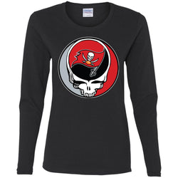 Tampa Bay Buccaneers Grateful Dead Steal Your Face Football Nfl Shirts Women Long Sleeve Shirt