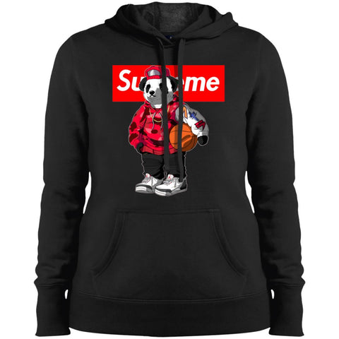 Supreme Bear Basketball T-shirt Women Hooded Sweatshirt Black / X-Small Women Hooded Sweatshirt - parenttees
