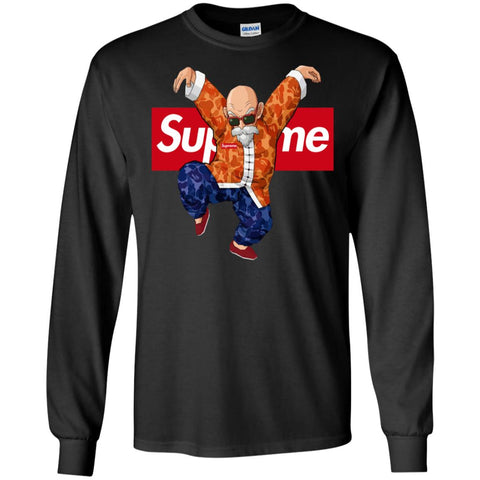 Supreme Kame Turtle Dragon Ball T-shirt Men Long Sleeve Shirt Black / S Men Long Sleeve Shirt - parenttees