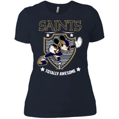 Nfl – New Orleans Saints Totally Awesome Mickey Mouse Super Bowl 2019 Football Women Cotton T-Shirt Women Cotton T-Shirt - parenttees