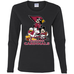 Mickey Mouse Arizona Cardinals American Football Nfl Sports Shirt Women Long Sleeve Shirt