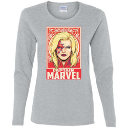 Captain Marvel Ornament Women Long Sleeve Shirt