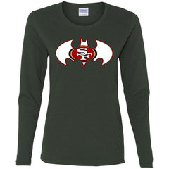 We Are The San Francisco 49ers Batman Nfl Mashup Women Long Sleeve Shirt Women Long Sleeve Shirt - parenttees