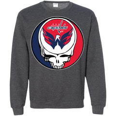 Washington Capitals Grateful Dead Steal Your Face Hockey Nhl Shirts Crewneck Pullover Sweatshirt Crewneck Pullover Sweatshirt - parenttees