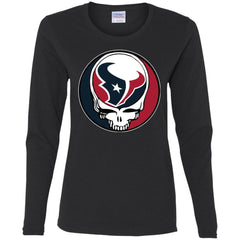Houston Texans Grateful Dead Steal Your Face Football Nfl Shirts Women Long Sleeve Shirt Women Long Sleeve Shirt - parenttees