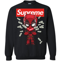 Supreme Deadpool Funny T-shirt Crewneck Pullover Sweatshirt