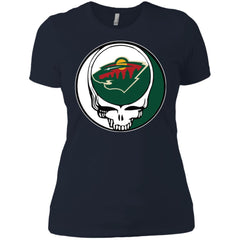 Minnesota Wild Grateful Dead Steal Your Face Hockey Nhl Shirts Women Cotton T-Shirt Women Cotton T-Shirt - parenttees