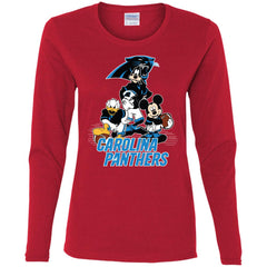 Mickey Mouse Carolina Panthers American Football Nfl Sports Shirt Women Long Sleeve Shirt Women Long Sleeve Shirt - parenttees