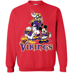 Mickey Mouse Minnesota Vikings American Football Nfl Sports Shirt Crewneck Pullover Sweatshirt Crewneck Pullover Sweatshirt - parenttees