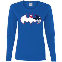 We Are The New England Patriots Batman Nfl Mashup Women Long Sleeve Shirt Women Long Sleeve Shirt - parenttees