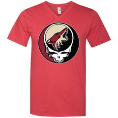 Arizona Coyotes Grateful Dead Steal Your Face Hockey Nhl Shirts Men V-Neck T-Shirt Men V-Neck T-Shirt - parenttees