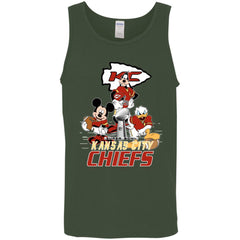 Nfl – Kansas City Chiefs Donald Duck Goofy Mickey Mouse Super Bowl 2019 Football Men Cotton Tank Men Cotton Tank - parenttees