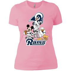 Nfl – Los Angeles Rams Donald Duck Goofy Mickey Mouse Super Bowl 2019 Football Women Cotton T-Shirt Women Cotton T-Shirt - parenttees