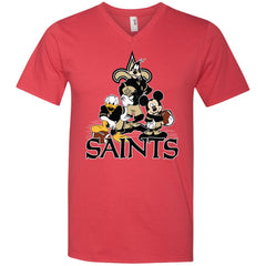 Mickey Mouse New Orleans Saints American Football Nfl Sports Shirt Men V-Neck T-Shirt Men V-Neck T-Shirt - parenttees