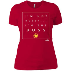 Captain Marvel Not Bossy I'm The Boss Women Cotton T-Shirt Women Cotton T-Shirt - parenttees