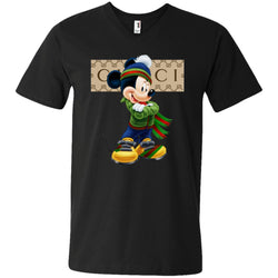 Gucci Trending Mickey T-shirt Men V-Neck T-Shirt