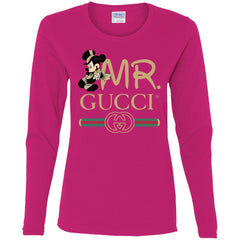 Gucci Couple Disney Mickey Valentine's Day T-shirt Women Long Sleeve Shirt Women Long Sleeve Shirt - parenttees