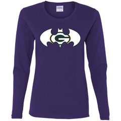 We Are The Green Bay Packers Batman Nfl Mashup Women Long Sleeve Shirt Women Long Sleeve Shirt - parenttees