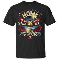 Captain Marvel Home Is What We Fight For Men Cotton T-Shirt Men Cotton T-Shirt - parenttees