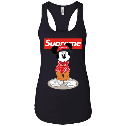 Supreme Mickey Mouse T-shirt Women Tank Top Black / X-Small Women Tank Top - parenttees