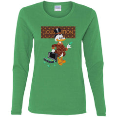 Louis Vuitton Donald Duck T-shirt Women Long Sleeve Shirt Women Long Sleeve Shirt - parenttees