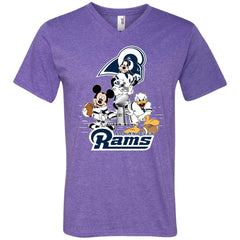 Nfl – Los Angeles Rams Donald Duck Goofy Mickey Mouse Super Bowl 2019 Football Men V-Neck T-Shirt Men V-Neck T-Shirt - parenttees