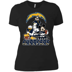 Mickey Mouse Los Angeles Chargers American Football Nfl Sports Shirt Women Cotton T-Shirt