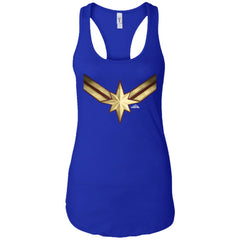 Captain Marvel Gleaming Chest Logo Women Tank Top Women Tank Top - parenttees