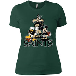 Mickey Mouse New Orleans Saints American Football Nfl Sports Shirt Women Cotton T-Shirt