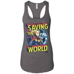 Captain Marvel Saving The World Portrait Women Tank Top Women Tank Top - parenttees