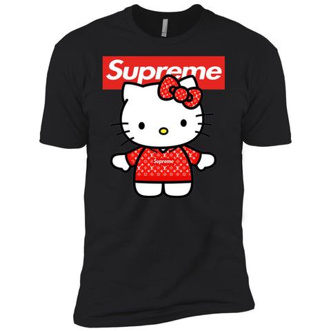 Supreme Hello Kitty Loves T-shirt Men Short Sleeve T-Shirt Black / X-Small Men Short Sleeve T-Shirt - parenttees