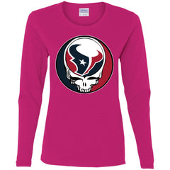 Houston Texans Grateful Dead Steal Your Face Football Nfl Shirts Women Long Sleeve Shirt Women Long Sleeve Shirt - parenttees