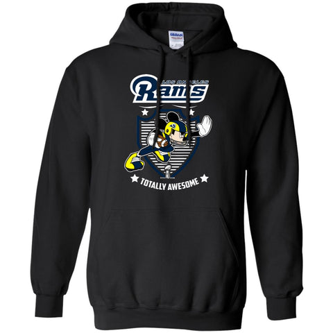 Nfl – Los Angeles Rams Totally Awesome Mickey Mouse Super Bowl 2019 Football Pullover Hoodie Sweatshirt Black / S Pullover Hoodie Sweatshirt - parenttees