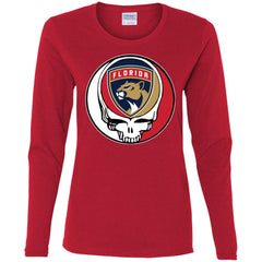 Florida Panthers Grateful Dead Steal Your Face Hockey Nhl Shirts Women Long Sleeve Shirt Women Long Sleeve Shirt - parenttees