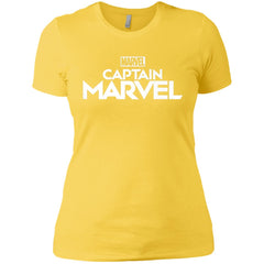 Marvel Captain Marvel Movie Logo White Women Cotton T-Shirt Women Cotton T-Shirt - parenttees