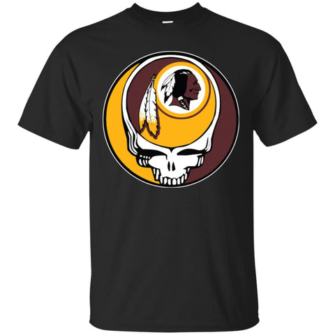 Washington Redskins Grateful Dead Steal Your Face Football Nfl Shirts Men Cotton T-Shirt Black / S Men Cotton T-Shirt - parenttees