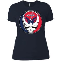 Washington Capitals Grateful Dead Steal Your Face Hockey Nhl Shirts Women Cotton T-Shirt Women Cotton T-Shirt - parenttees