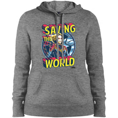 Captain Marvel Saving The World Portrait Women Hooded Sweatshirt Women Hooded Sweatshirt - parenttees