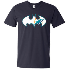 We Are The Miami Dolphins Batman Nfl Mashup Men V-Neck T-Shirt Men V-Neck T-Shirt - parenttees