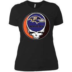 Baltimore Ravens Grateful Dead Steal Your Face Football Nfl Shirts Women Cotton T-Shirt