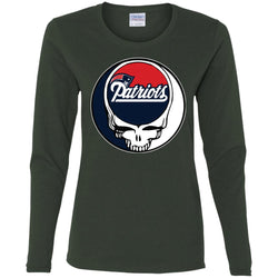 New England Patriots Grateful Dead Steal Your Face Football Nfl Shirts Women Long Sleeve Shirt