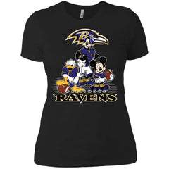 Mickey Mouse Baltimore Ravens American Football Nfl Sports Shirt Women Cotton T-Shirt Women Cotton T-Shirt - parenttees