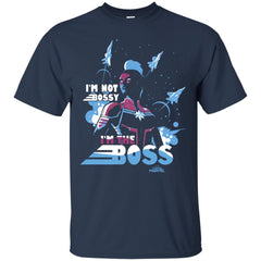 Captain Marvel I'm The Boss Space Blue Red Men Cotton T-Shirt Men Cotton T-Shirt - parenttees