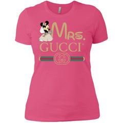 Mrs Minnie Gucci Couple Disney Shirt Valentine's Day T-shirt Women Cotton T-Shirt Women Cotton T-Shirt - parenttees