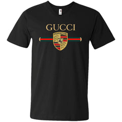 New Gucci Porsche Shirt Men V-Neck T-Shirt Men V-Neck T-Shirt - parenttees