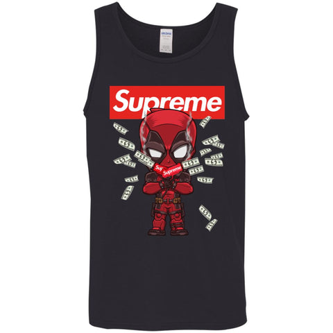 Supreme Deadpool Funny T-shirt Men Cotton Tank Black / X-Small Men Cotton Tank - parenttees