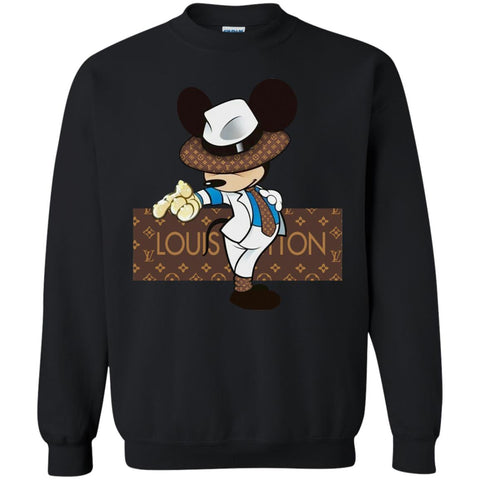 Louis Vuitton Mickey Dance Tshirt Crewneck Pullover Sweatshirt Black / S Crewneck Pullover Sweatshirt - parenttees