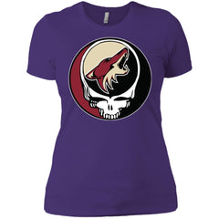 Arizona Coyotes Grateful Dead Steal Your Face Hockey Nhl Shirts Women Cotton T-Shirt Women Cotton T-Shirt - parenttees