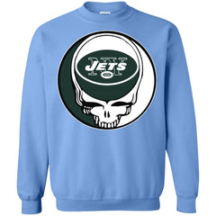 New York Jets Grateful Dead Steal Your Face Football Nfl Shirts Crewneck Pullover Sweatshirt Crewneck Pullover Sweatshirt - parenttees